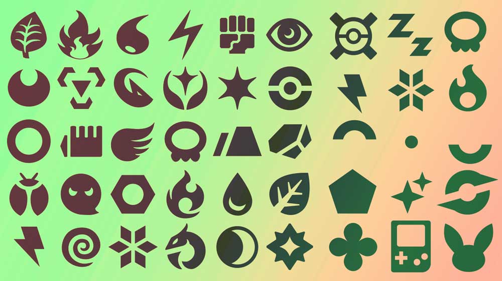 Pokemon Types (Official In-Game Symbols) by CalicoStonewolf on