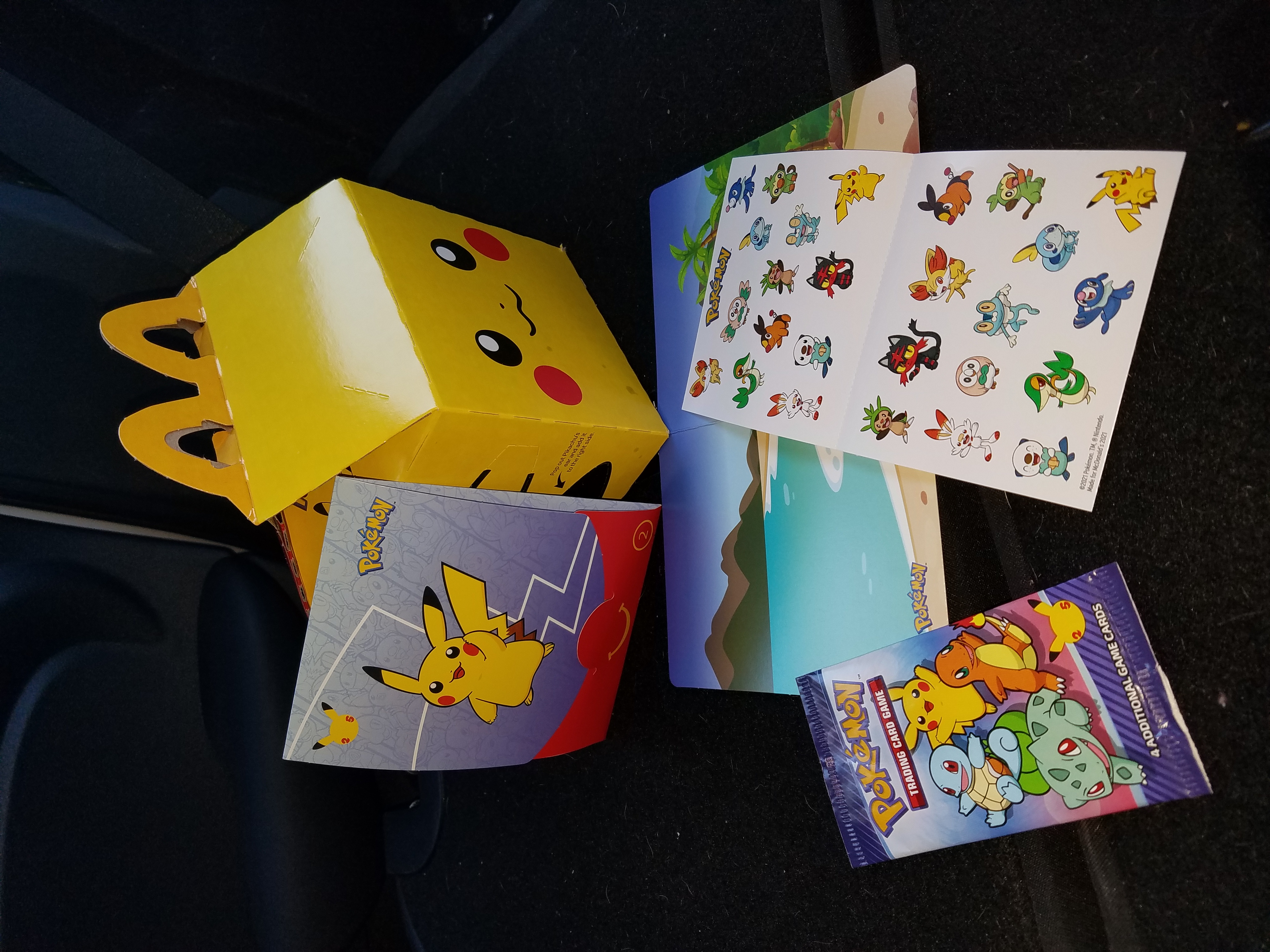 2X McDonalds Pokemon 2021 Promo Pikachu Ears Happy Meal Box 