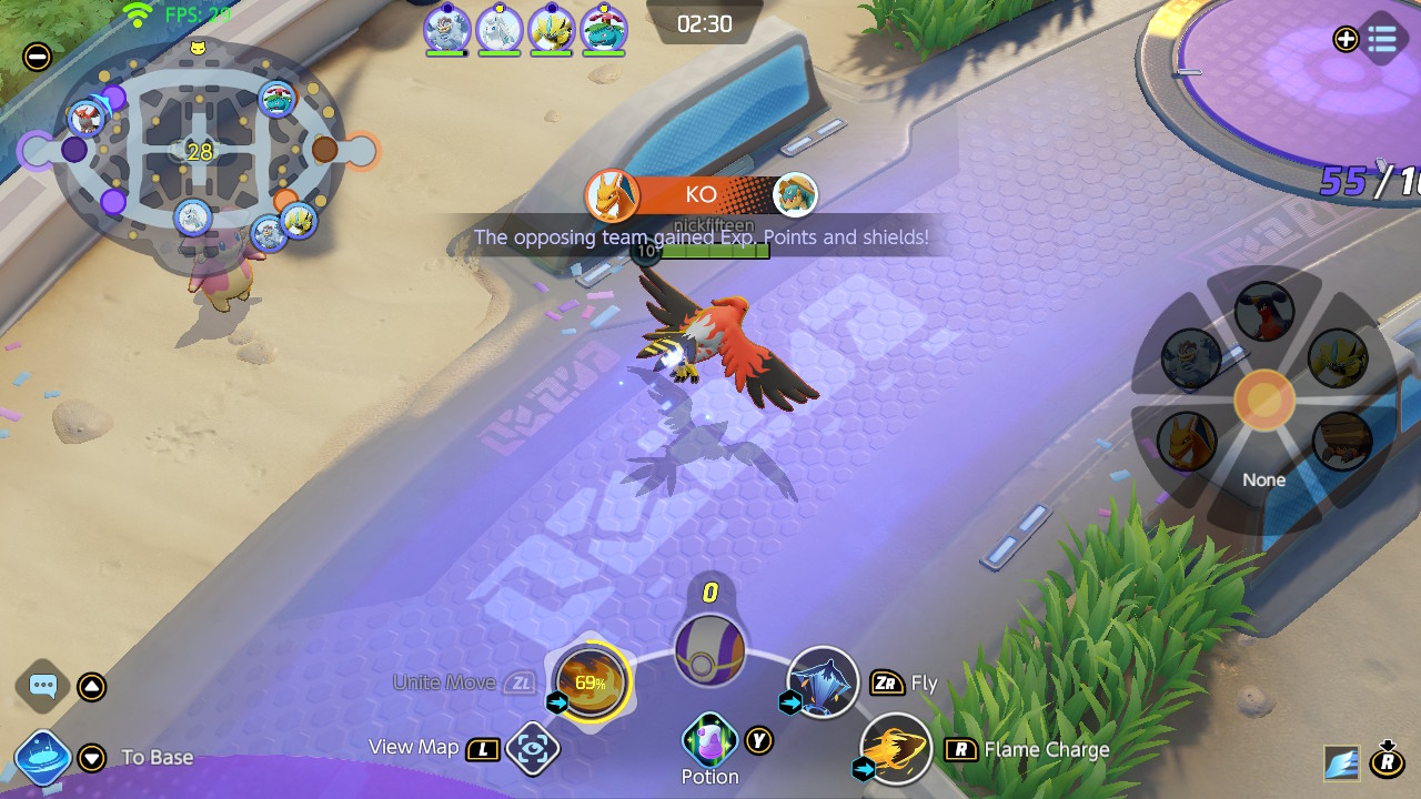 In-game screenshot of Pokémon UNITE