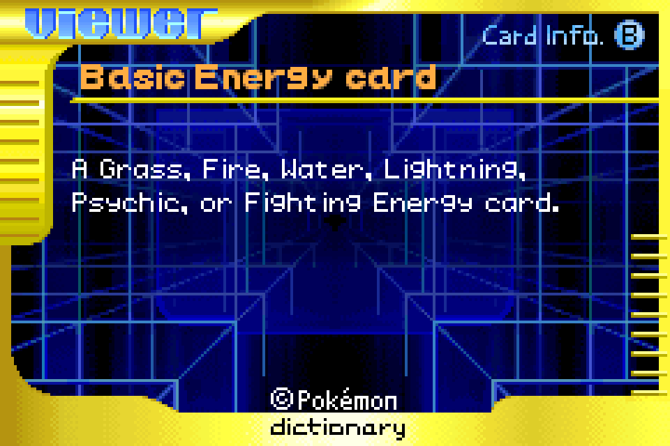 Basic Energy card dictionary entry