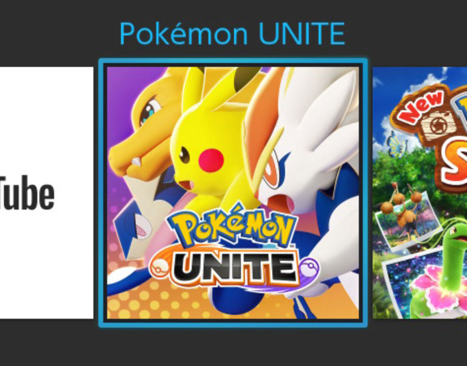 Pokémon UNITE logo on Nintendo Switch